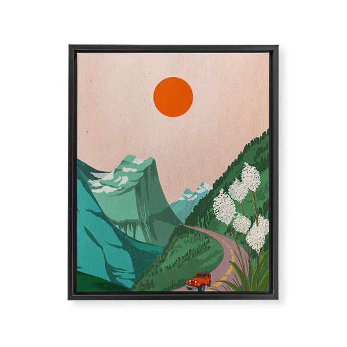 Montana Mountain Escape Framed Canvas Print Gallery Image 1
