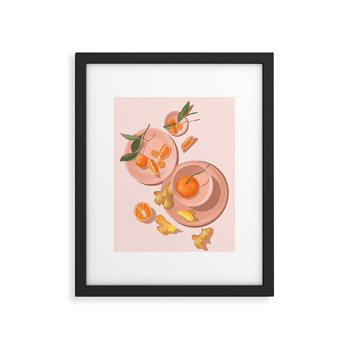 Pastel Oranges and Ginger Framed Art Print Gallery Image 1