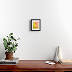 Pop Art Print of Girl with Dog in a Tote on the Subway Framed Art Print Gallery Image 2