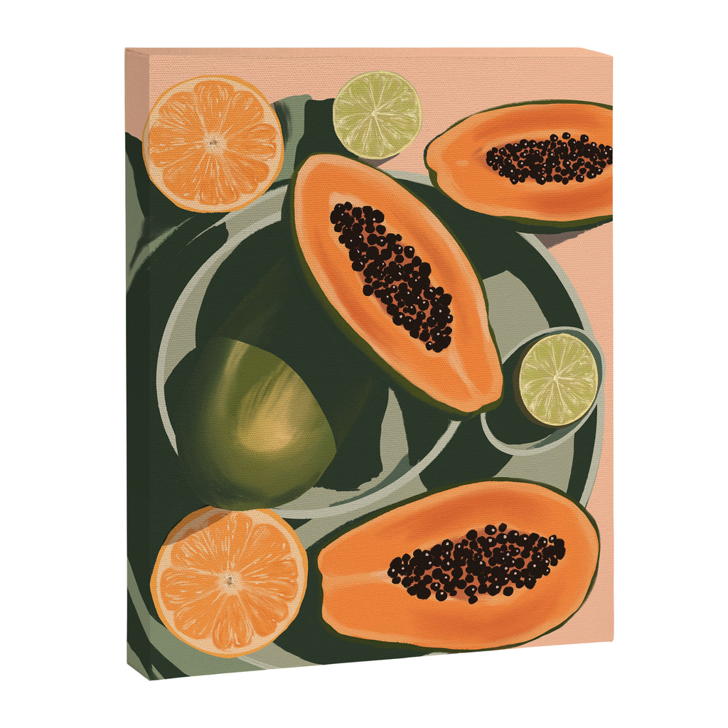 Summer papayas and citrus Canvas Print Gallery Image 6