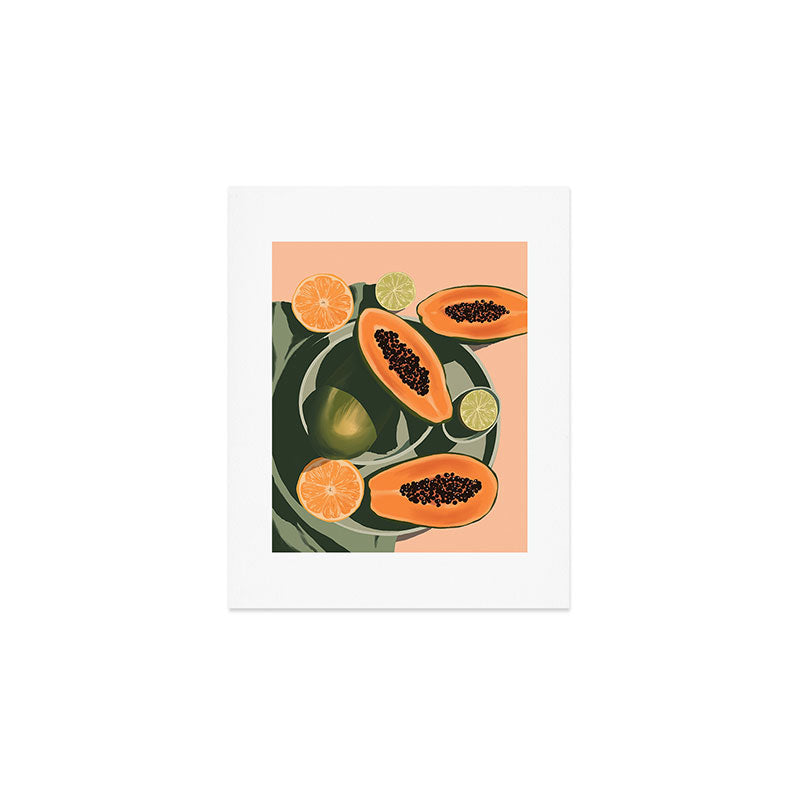 Summer papayas and citrus Art Print Gallery Image 1