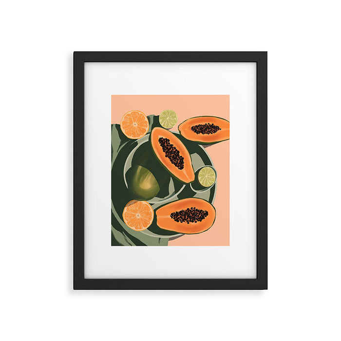 Summer papayas and citrus Framed Art Print Gallery Image 1