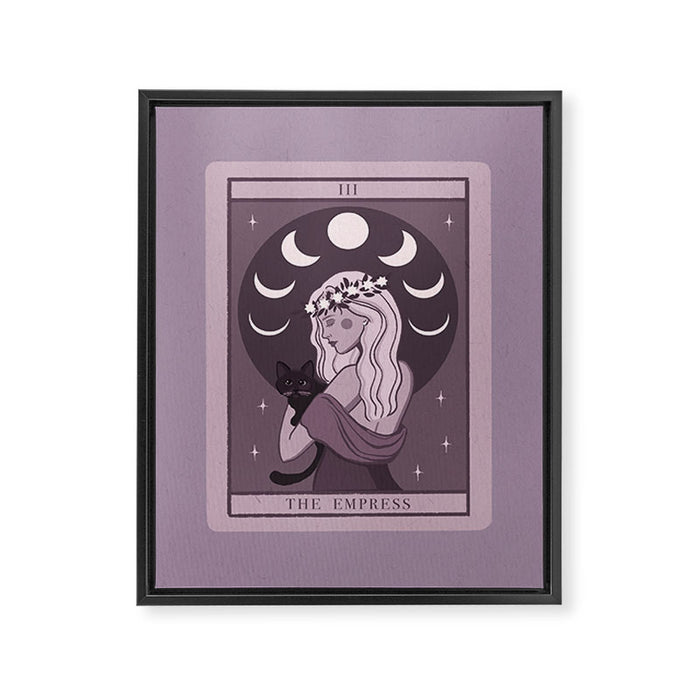 The Empress Mystical and Whimsical Tarot Art Framed Canvas Print Gallery Image 1