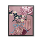Vintage Perfume Bottles with Flowers Framed Canvas Print Gallery Image 6