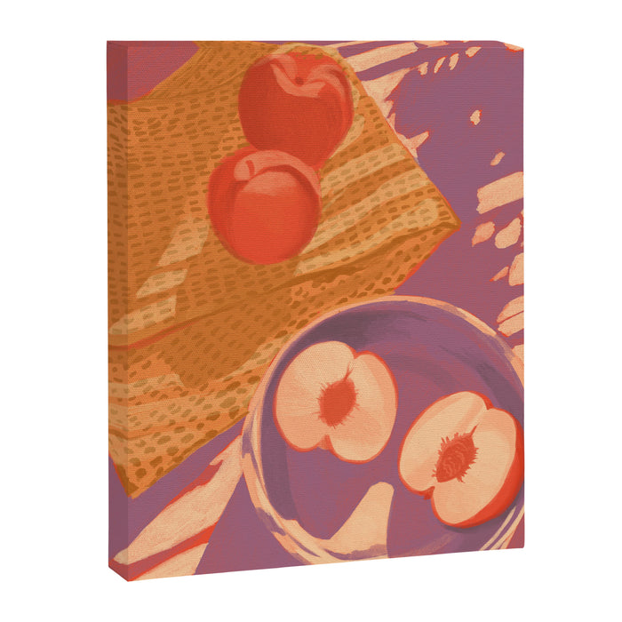 White Peaches Still Life Canvas Print Gallery Image 1