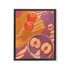 White Peaches Still Life Framed Canvas Print Gallery Image 6