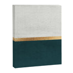 Deep Green, Gold and White Color Block Canvas Print Gallery Image 8