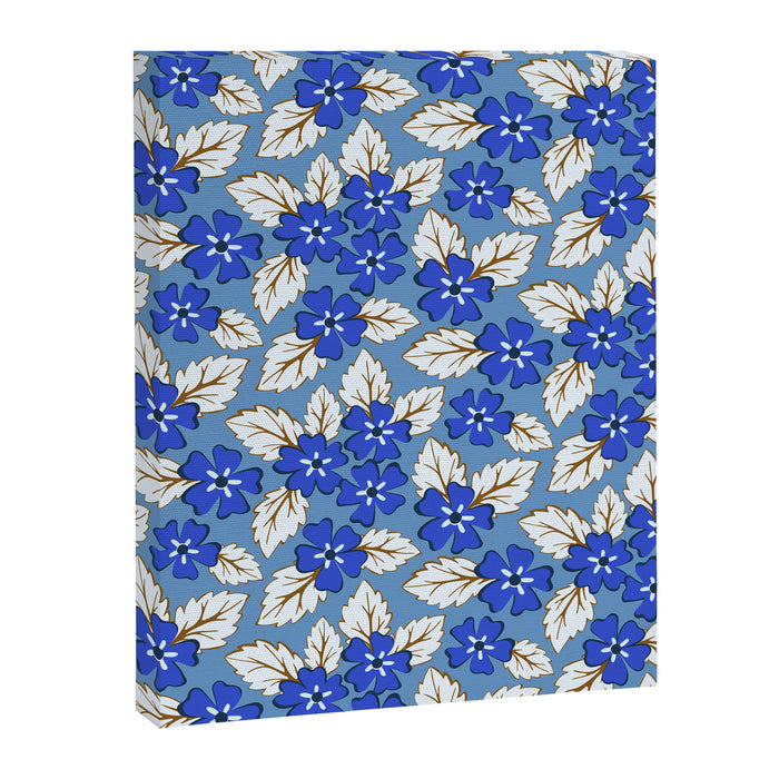 Tossed sakura flowers in blue Canvas Print Gallery Image 1