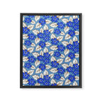 Tossed sakura flowers in blue Framed Canvas Print Gallery Image 8