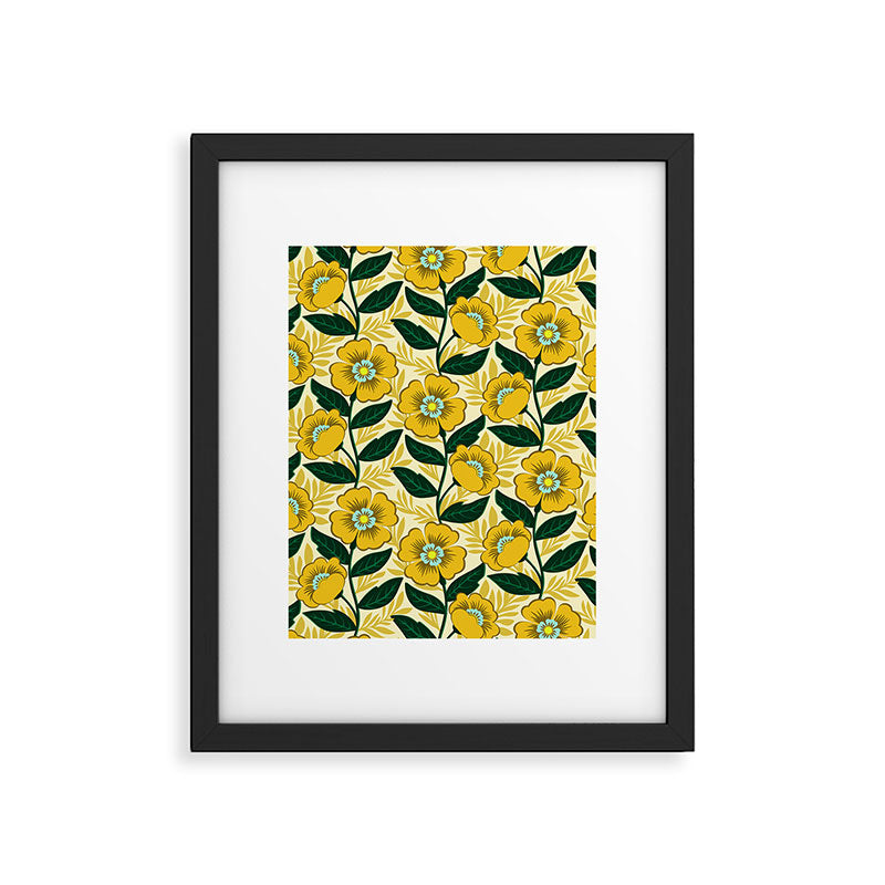 Yellow flower garden Framed Art Print Gallery Image 5