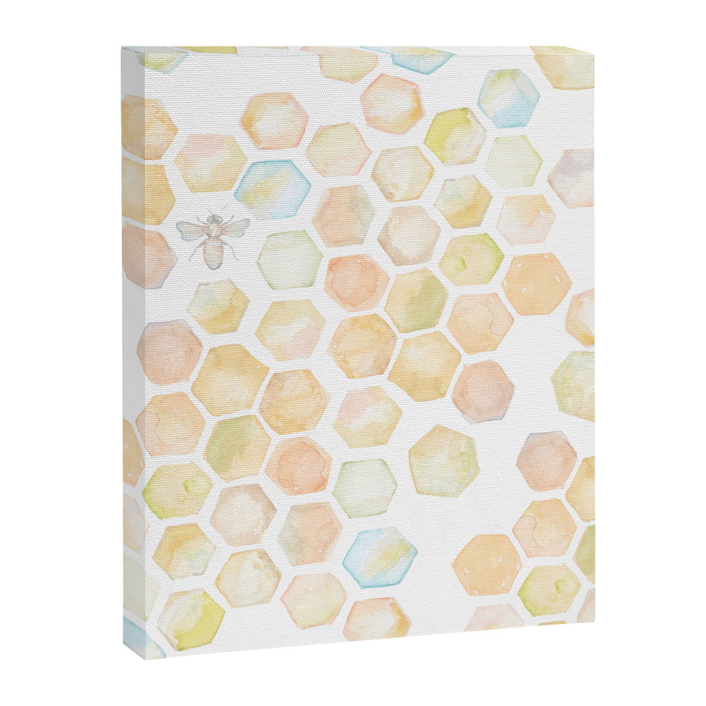 Bee and honeycomb watercolor Canvas Print Gallery Image 8