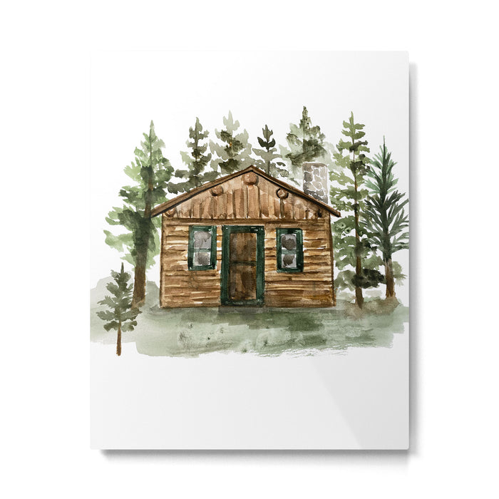 Cabin in the Woods Metal Print Gallery Image 1