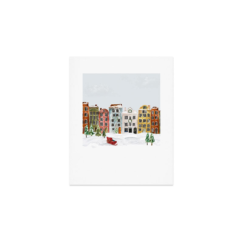 Christmas in the Village Art Print Gallery Image 1