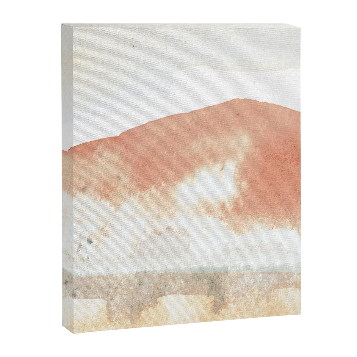 Terra Cotta Hills Abstract Desert Mountain Landsape with Watercolor Canvas Print Gallery Image 8