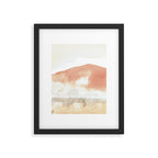 Terra Cotta Hills Abstract Desert Mountain Landsape with Watercolor Framed Art Print Gallery Image 6