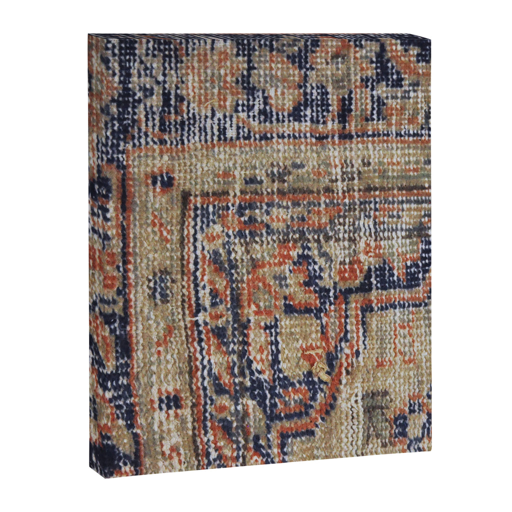 Vintage Woven Navy Blue and Tan Kilim  Canvas Print Gallery Image 8