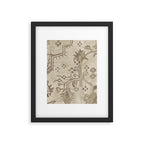 Vintage Woven Neutral Beige and Umber Framed Art Print Gallery Image 6