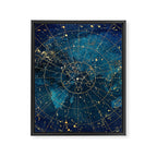 Star Map :: City Lights Framed Canvas Print Gallery Image 8