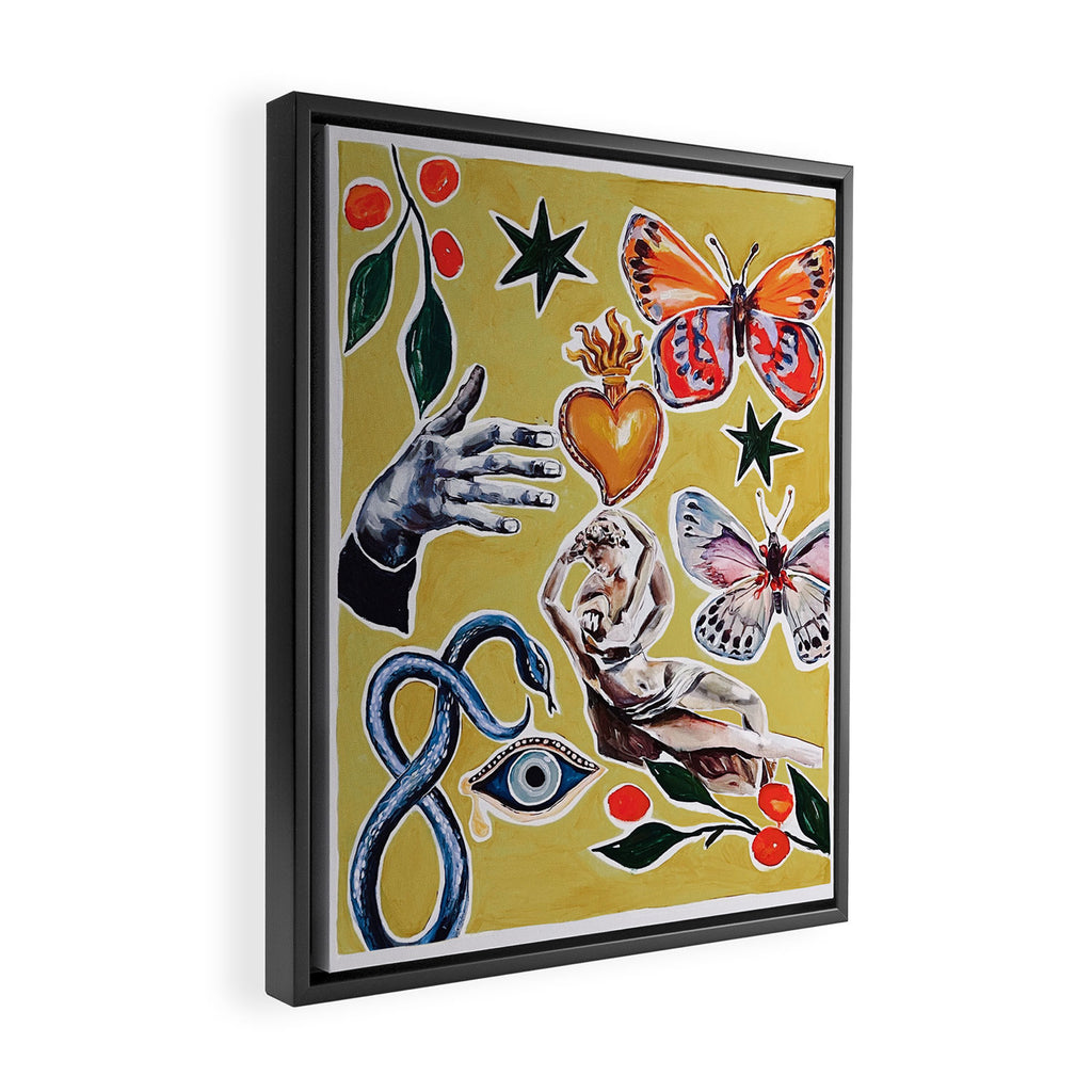 Eclectic Kiss Framed Canvas Print Gallery Image 2
