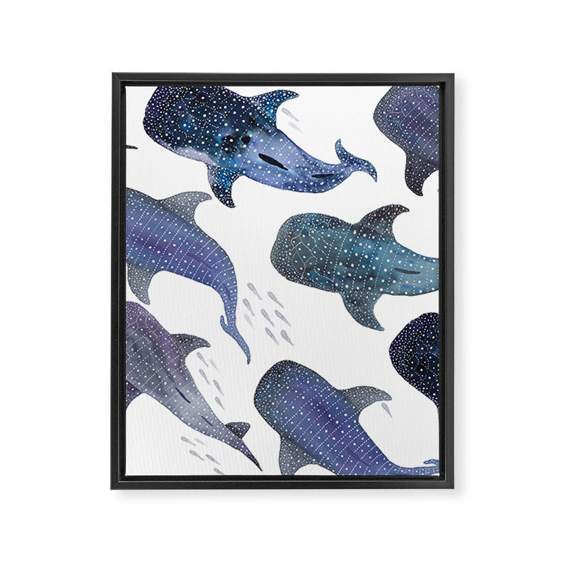 Whale Shark Pattern Party Framed Canvas Print Gallery Image 8