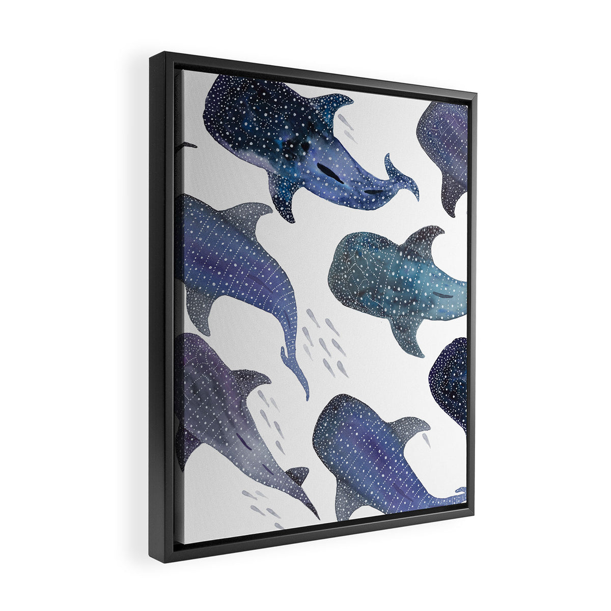 Whale Shark Pattern Party Framed Canvas Print Gallery Image 2