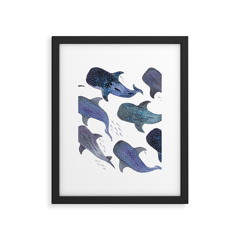 Whale Shark Pattern Party Framed Art Print Gallery Image 6