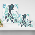 Whale Shark Pod Voyage Ocean Print Canvas Print Gallery Image 3