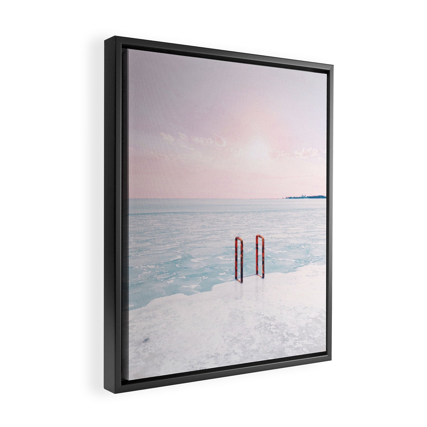 Lake Michigan Sunrise, Chicago Framed Canvas Print Gallery Image 2