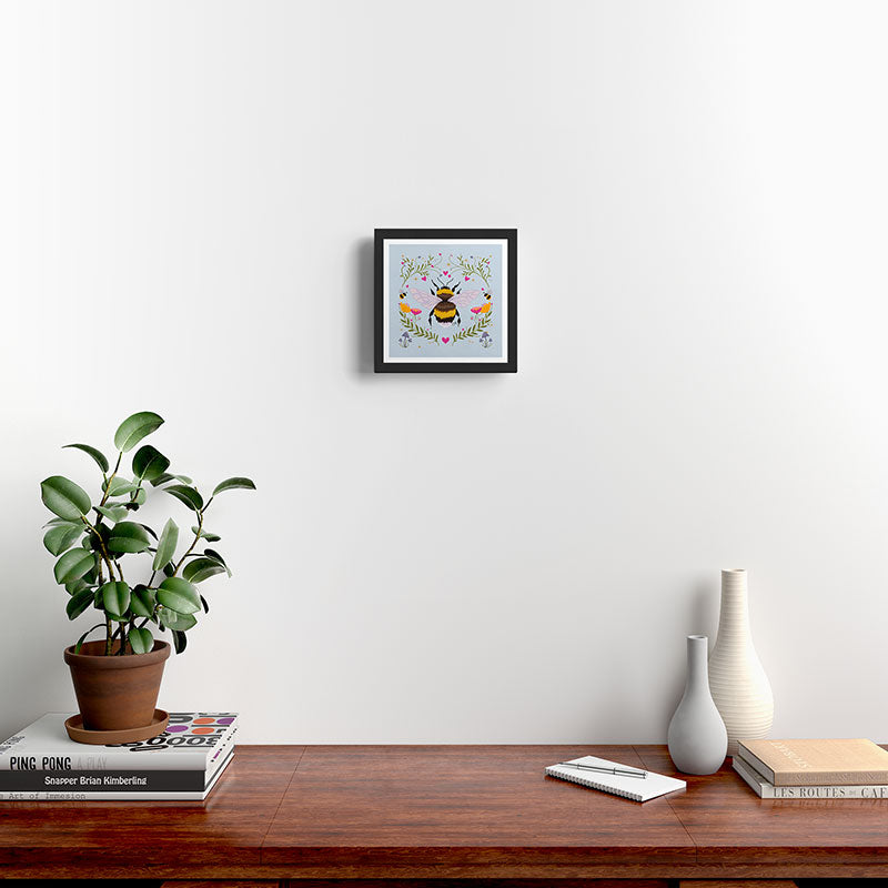Bumblebee Garden Framed Art Print Gallery Image 2
