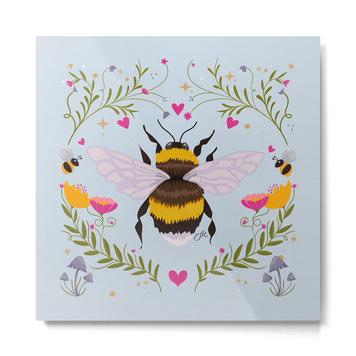 Bumblebee Garden Metal Print Gallery Image 1