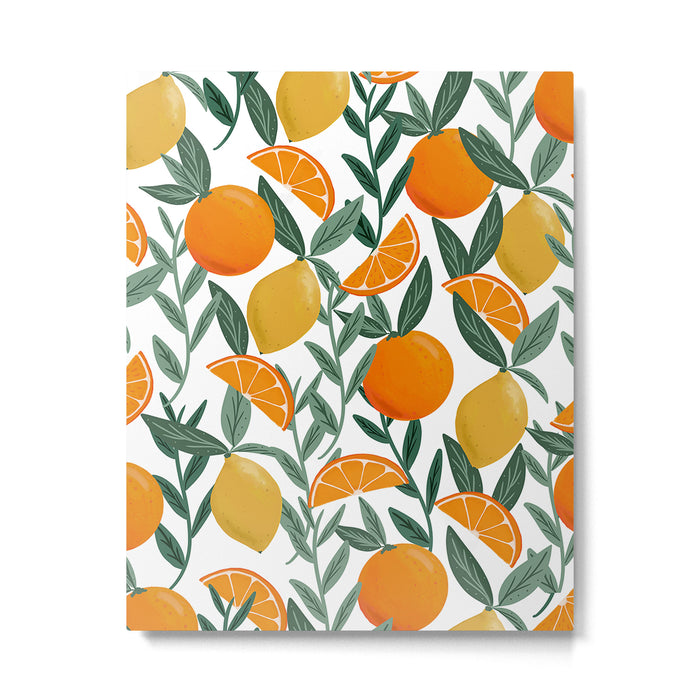 Citrus Fruit Pattern Lemons Oranges Botanical Design Metal Print Gallery Image 1