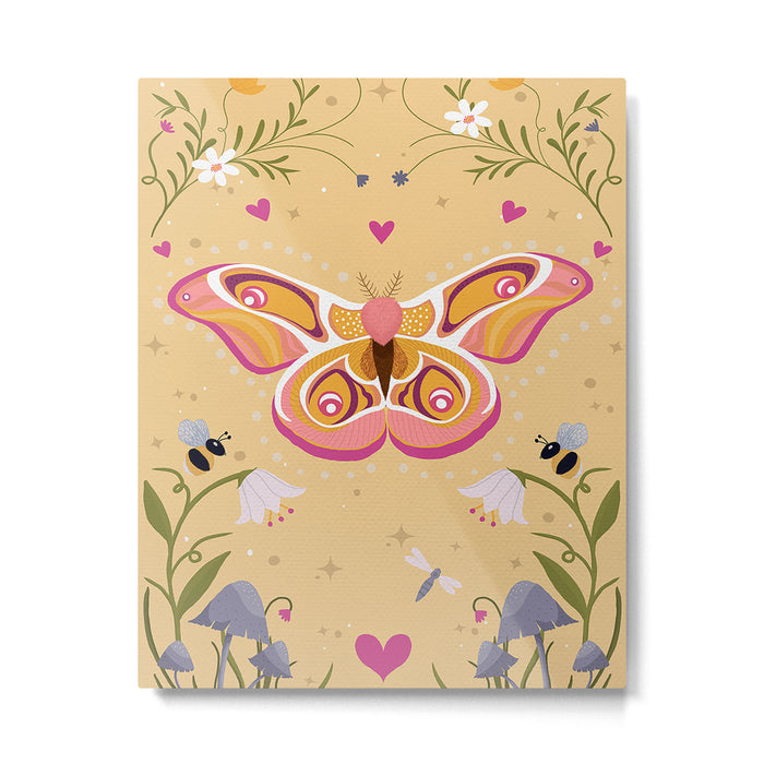 Madagascar Bullseye Moth in Enchanted Garden Metal Print Gallery Image 1