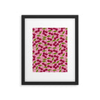 Pink Cherry Pattern Framed Art Print Gallery Image 6