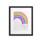 Whimsical Colorful Rainbow and Raindrops Art Framed Art Print Gallery Image 6
