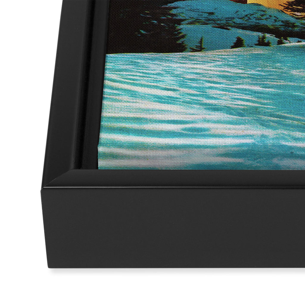 Celestial Sky - Space Collage, Retro Futurism, Sci-Fi Framed Canvas Print Gallery Image 3
