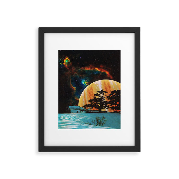 Celestial Sky - Space Collage, Retro Futurism, Sci-Fi Framed Art Print Gallery Image 1