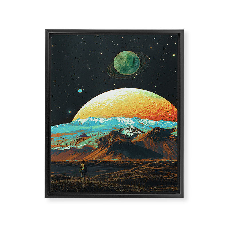 Exploring The Cosmos - Retro Space Framed Canvas Print Gallery Image 6