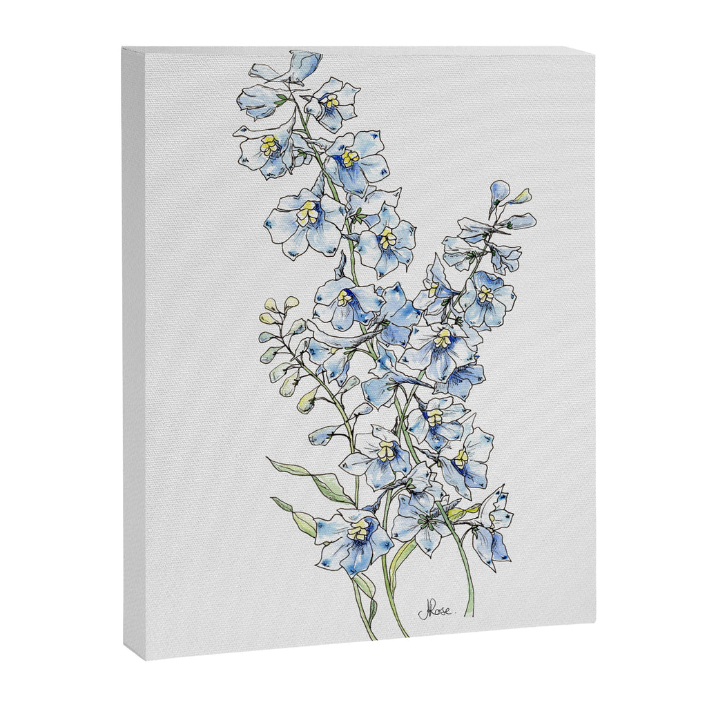 Blue Delphinium Flowers Canvas Print Gallery Image 6