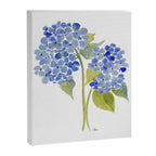 Blue Gouache Hydrangea Canvas Print Gallery Image 6