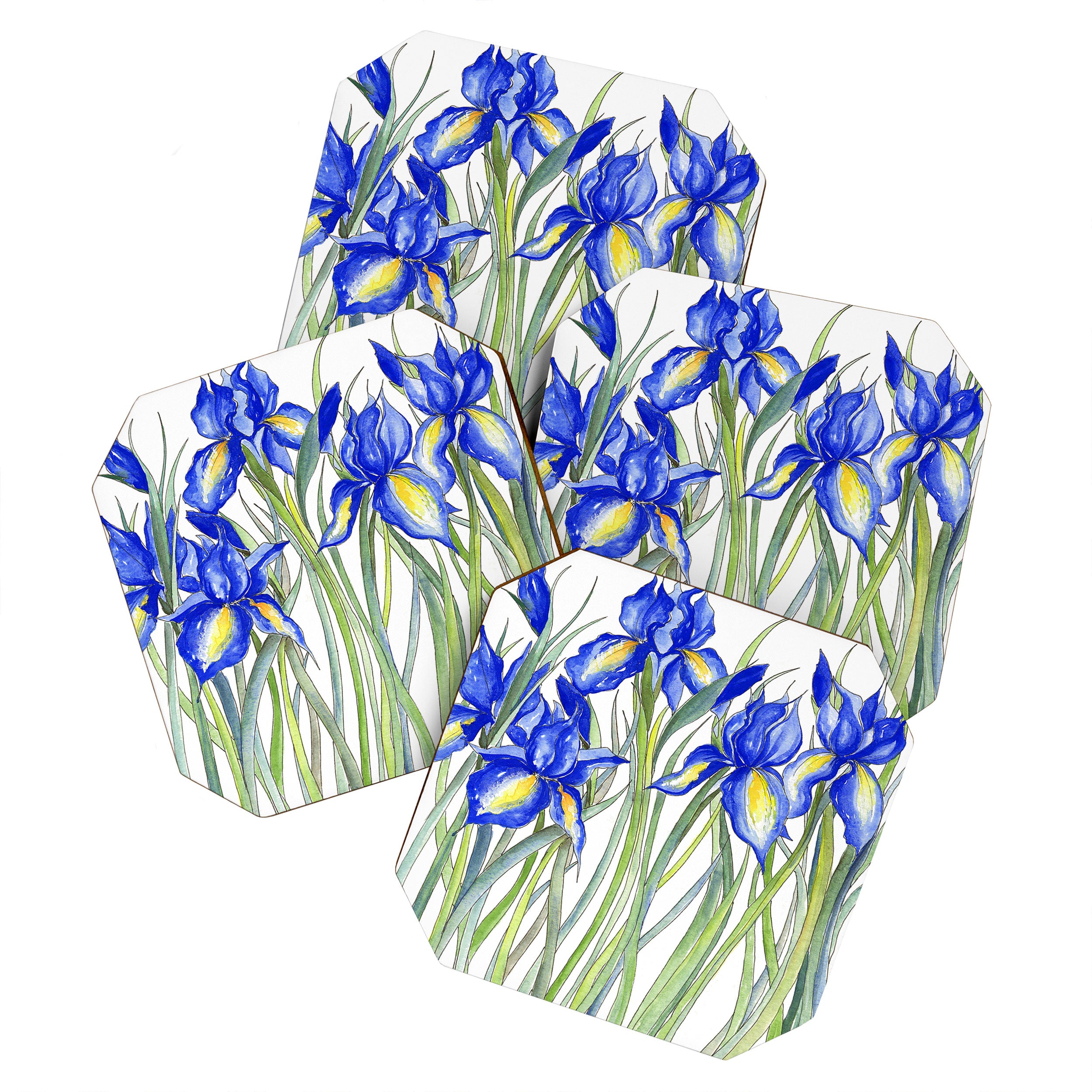 Blue Iris, Illustration Coaster Gallery Image 1