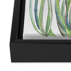 Blue Iris, Illustration Framed Canvas Print Gallery Image 3