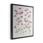 Pink Cosmos Flowers Framed Canvas Print Gallery Image 2
