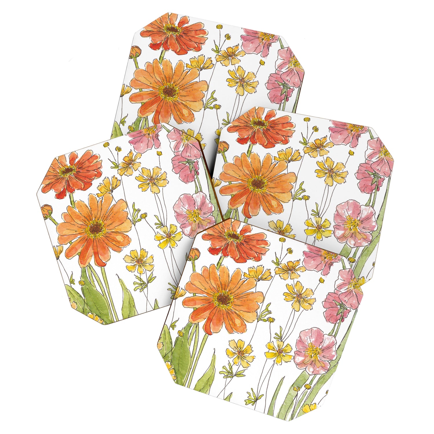 Summertime Flowers Coaster Gallery Image 1