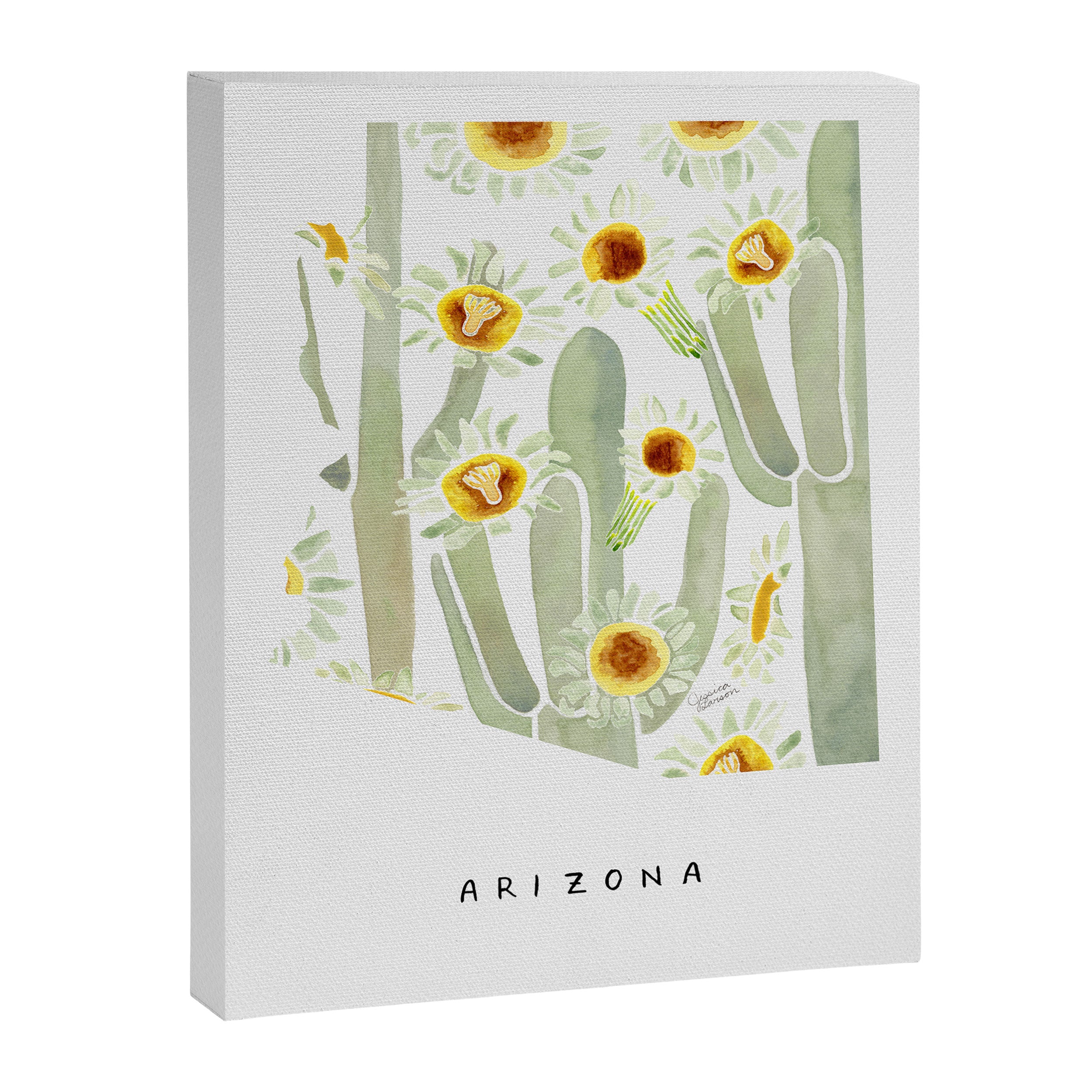 Arizona State Saguaro Cactus Blossoms Canvas Print Gallery Image 8
