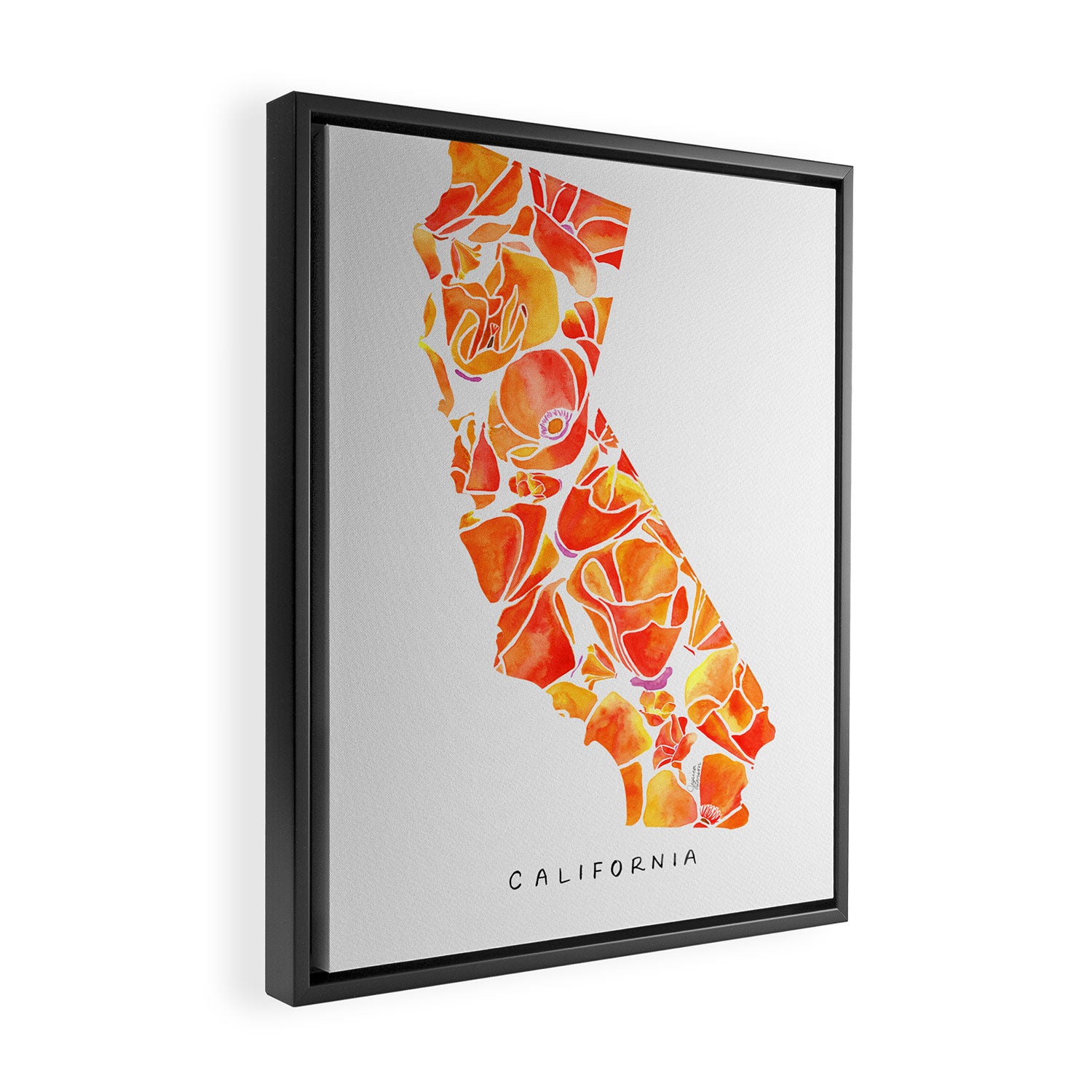 California Poppies Framed Canvas Print Gallery Image 2