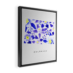 Colorado State Flower - Blue Columbine Framed Canvas Print Gallery Image 2