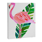 Flamingo and Banana Leaf Canvas Print Gallery Image 8