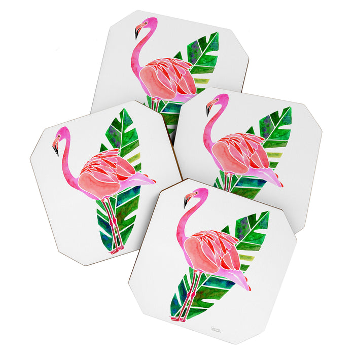 Flamingo and Banana Leaf Coaster Gallery Image 1