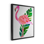 Flamingo and Banana Leaf Framed Canvas Print Gallery Image 2