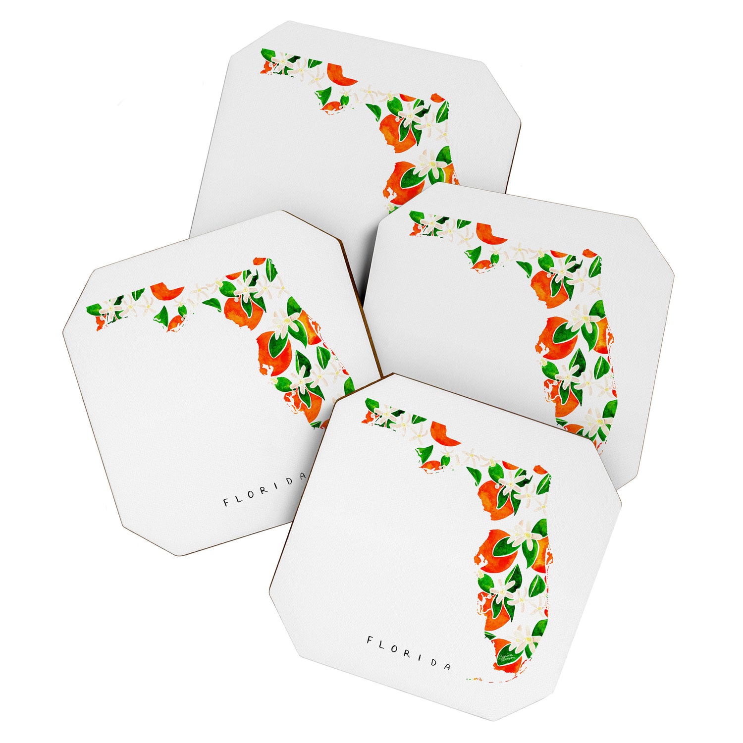 Florida State Flower - Orange Blossoms Coaster Gallery Image 1
